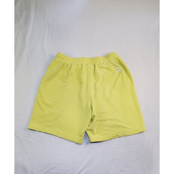 Puma Shorts Mens Size L Green Sweat Fleece Joggers Casual Gym Drawstring Ca11 - Picture 7 of 8